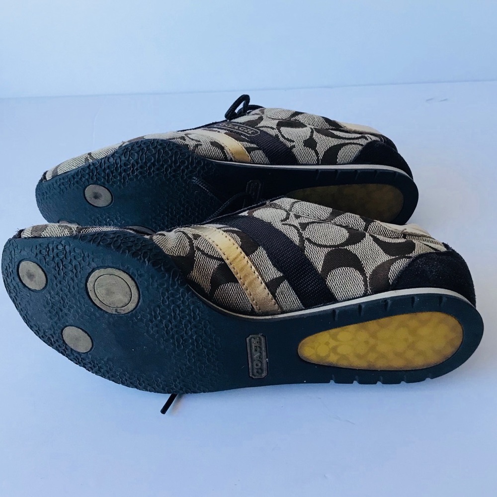 Coach woman’s Sneakers Brown Gold Size 6M - Picture 7 of 8